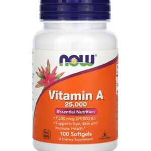 NOW Vitamin A 25,000 IU – 100  mg
