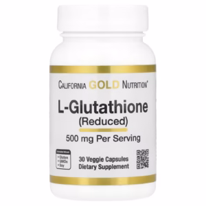 California Gold Nutrition, L-Glutathione (Reduced), 500 mg, 30 Veggie Capsules